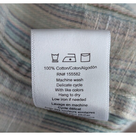 Corridor Jacquard Camp Shirt Men's Size Large Blue Stripe Short Sleeve Button Up - Picture 6 of 9